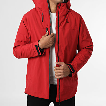 John H - Parka Capuche 17 Rouge