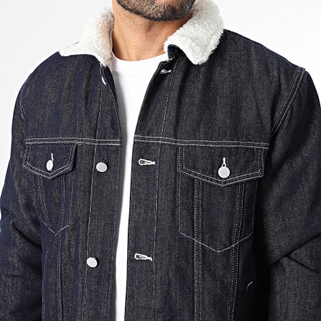 John H - Chaqueta Vaquero Cuello de Oveja 803 Azul Bruto