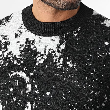 John H - Pull 087 Noir Gris Chiné