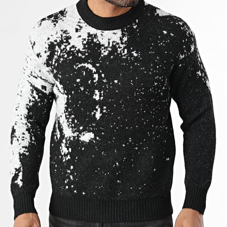 John H - Pull 087 Noir Gris Chiné