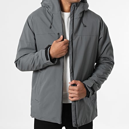 John H - Parka con capucha 17 Gris Antracita