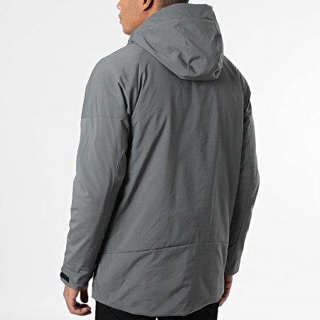 John H - Parka con capucha 17 Gris Antracita