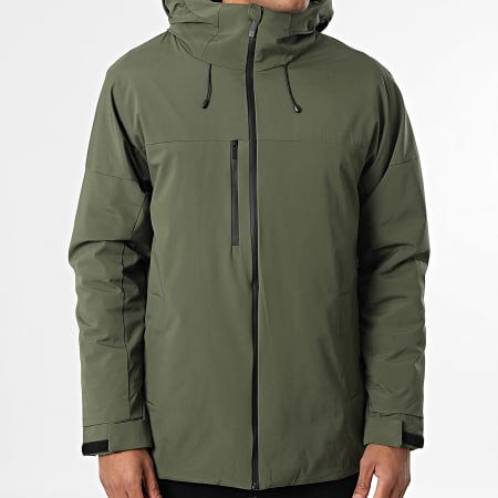 John H - Parka con capucha 17 Verde Caqui