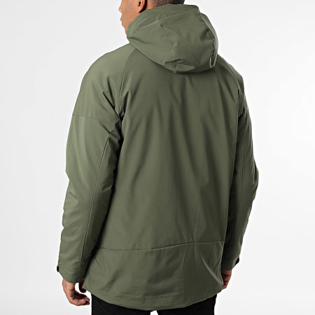 John H - Parka con capucha 17 Verde Caqui