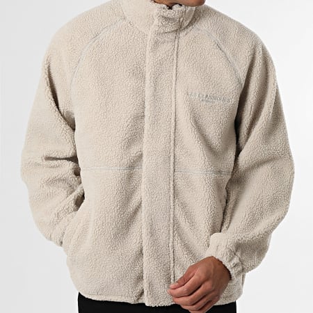 Only And Sons - Veste Sherpa Zippée Oversize Les Classiques Beige