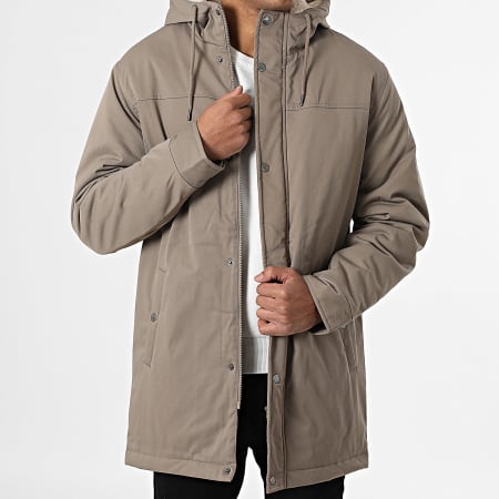 Only And Sons - Parka Capuche Longue Alexander Beige Foncé