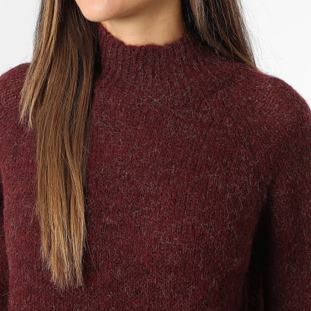 Only - Pull Col Montant Femme Zoey Life Bordeaux