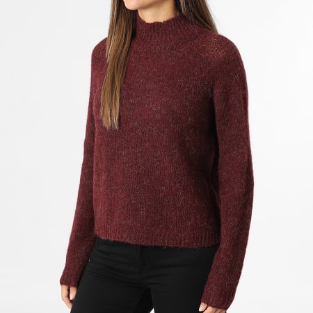 Only - Pull Col Montant Femme Zoey Life Bordeaux