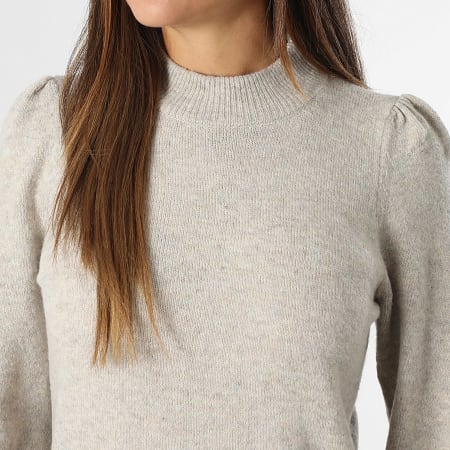 Only - Vestido Jersey Mujer Rue Beige Chiné