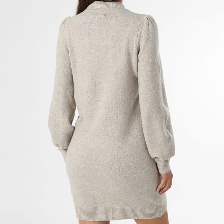 Only - Vestido Jersey Mujer Rue Beige Chiné