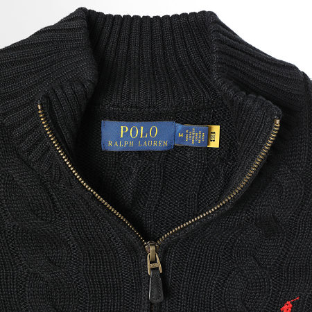 Polo Ralph Lauren - Pull Col Montant Zippé Original Player Noir