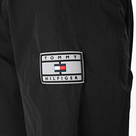 Tommy Hilfiger - Coupe-Vent Capuche Zippé Mix Media 9820 Noir