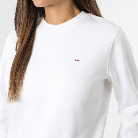 Tommy Jeans - Sweat Crewneck Femme Flag Crew 9959 Blanc
