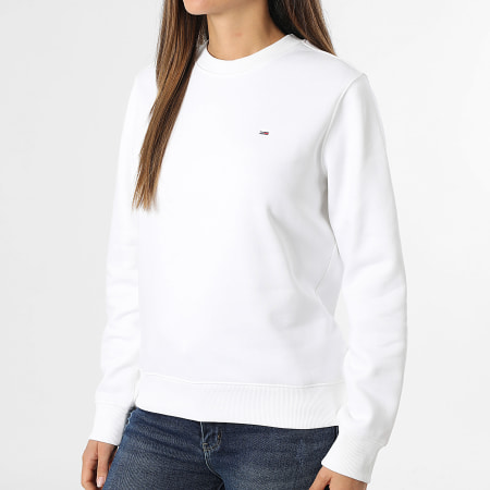 Tommy Jeans - Sweat Crewneck Femme Flag Crew 9959 Blanc