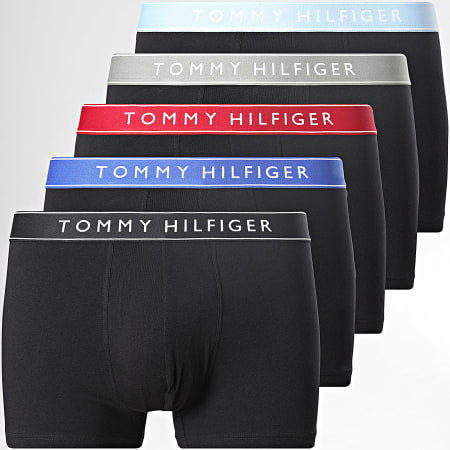 Tommy Hilfiger - Lot De 5 Boxers 3692 Noir Rouge Bleu Vert Kaki