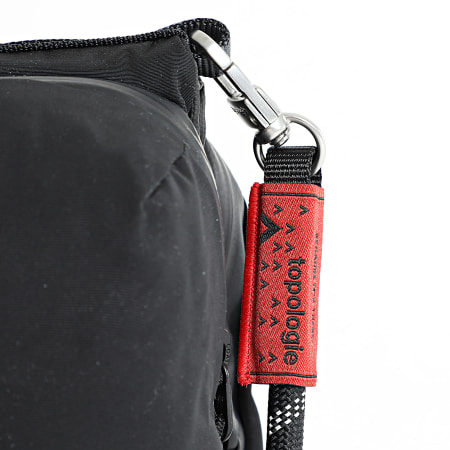 Topologie - Lot Sacoche Et Sangle Bottle Large 8mm Rope Noir Réfléchissant