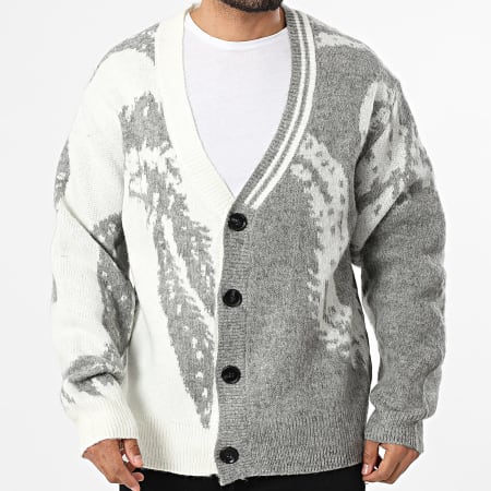 Uniplay - Cárdigan Botonado 681 Gris Jaspeado Beige Claro