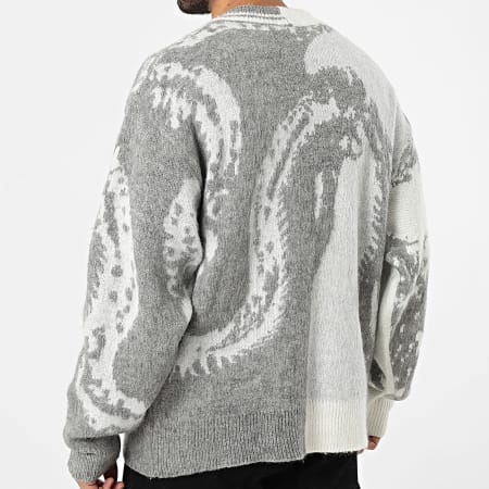 Uniplay - Cárdigan Botonado 681 Gris Jaspeado Beige Claro