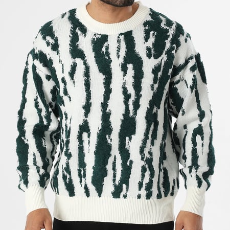Uniplay - Sweater 669 Light Beige Dark Green