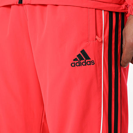 Adidas Sportswear - Ensemble De Survetement A Bandes Teamgeist Adicolor JW5867 JW5871 Rouge Noir