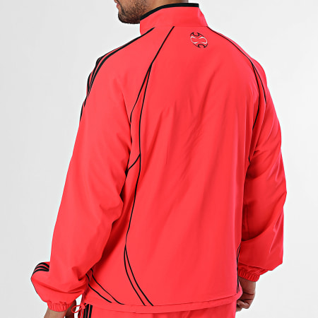 Adidas Sportswear - Ensemble De Survetement A Bandes Teamgeist Adicolor JW5867 JW5871 Rouge Noir