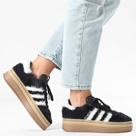 Adidas Originals - Baskets Femme Gazelle Bold W JS3907 Core Black Cream White Gold Metallic