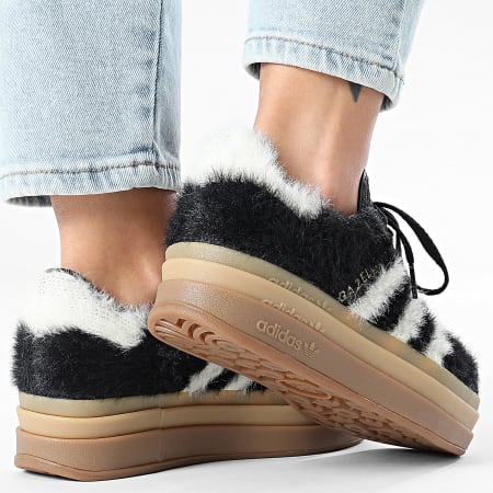 Adidas Originals - Baskets Femme Gazelle Bold W JS3907 Core Black Cream White Gold Metallic
