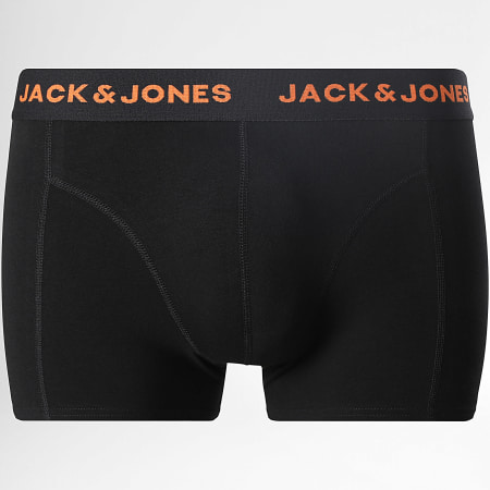 Jack And Jones - Lot De 5 Boxers Friday Noir Blanc Rouge Bleu Roi Orange Jaune