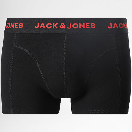 Jack And Jones - Lot De 5 Boxers Friday Noir Blanc Rouge Bleu Roi Orange Jaune
