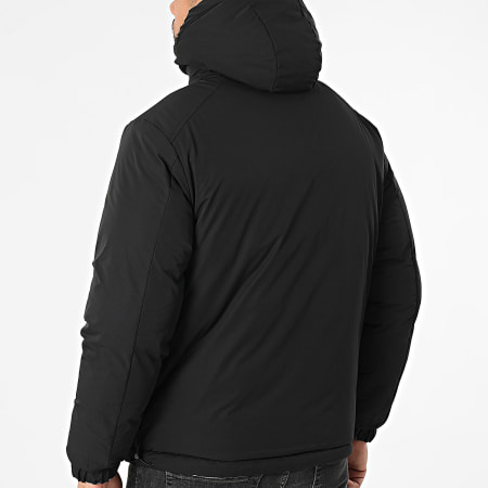 John H - Plumífero con capucha reversible 04 Negro Gris