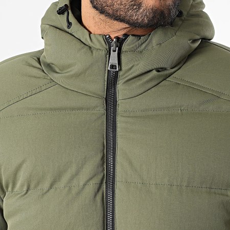 John H - Plumífero con Capucha Reversible 05 Verde Caqui