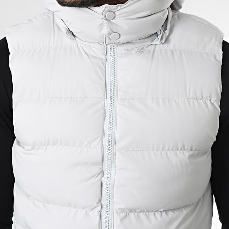 John H - Piumino con cappuccio senza maniche 07 Grigio chiaro