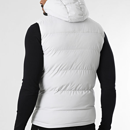 John H - Piumino con cappuccio senza maniche 07 Grigio chiaro