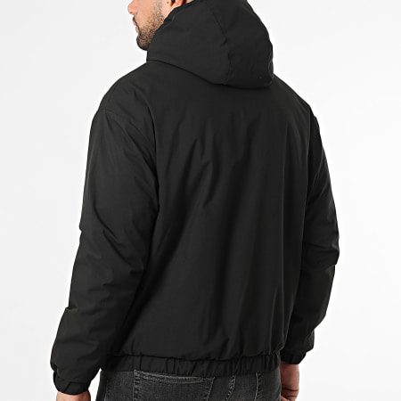 John H - Veste Capuche Zippée Fourrure Réversible 03 Noir