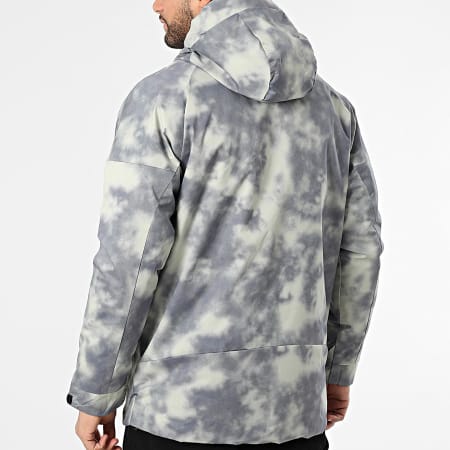 John H - Parka con capucha 016 Gris Antracita Verde Caqui Claro