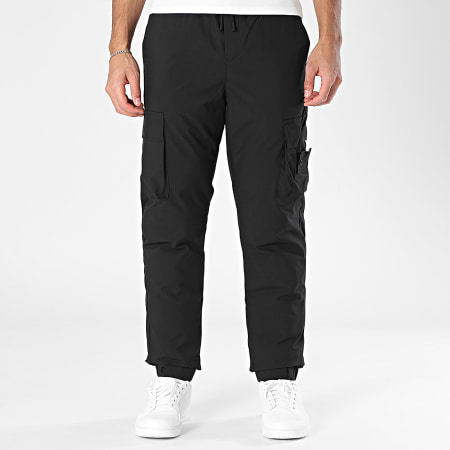 John H - Pantalon Cargo Rembourré L06 Noir