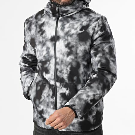 John H - Parka Capucha 12 Negro Gris