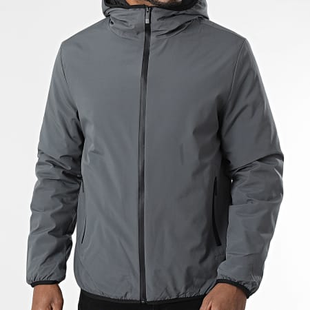 John H - Parka con capucha 15 Gris Antracita