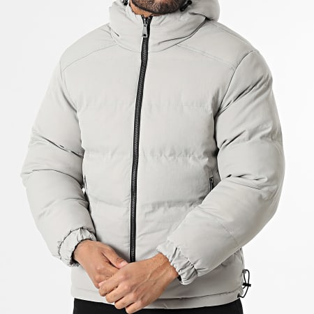 John H - Plumífero con capucha reversible 05 gris