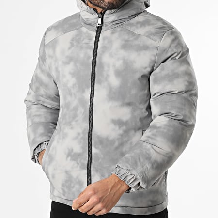 John H - Plumífero con capucha reversible 05 gris