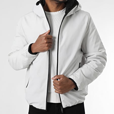 John H - Parka con Capucha 15 Gris Claro