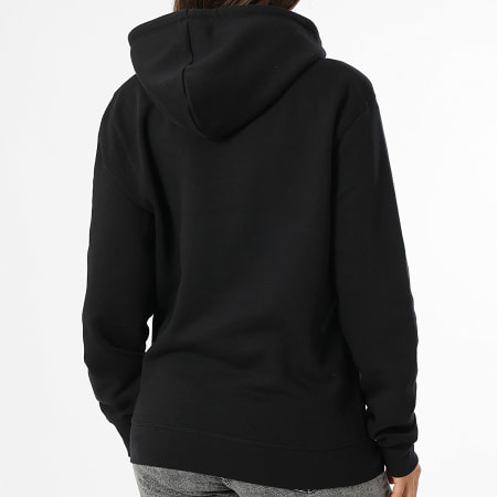 Luxury Lovers - Sweat Capuche Femme Red Heart Embroidery Noir