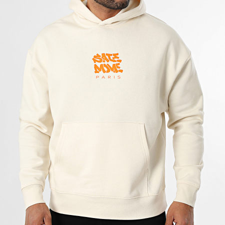 Sale Môme Paris - Sudadera Con Capucha Relaxed Oso Salvaje Club Beige Naranja