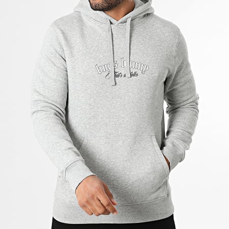 Looney Tunes - Sweat Capuche Badge Rond Big Back Bugs Bunny Gris Chiné