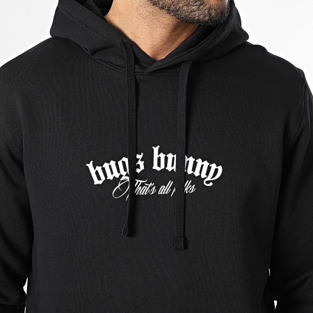 Looney Tunes - Sweat Capuche Badge Rond Big Back Bugs Bunny Noir