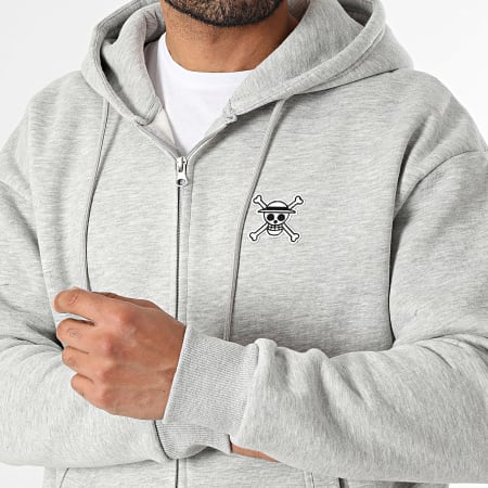 One Piece - Conjunto De Chándal Badge Gris Jaspeado