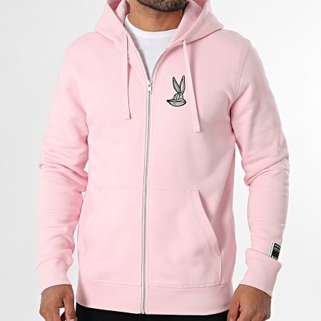 Looney Tunes - Sweat Zippé Capuche Patch Bugs Bunny Rose