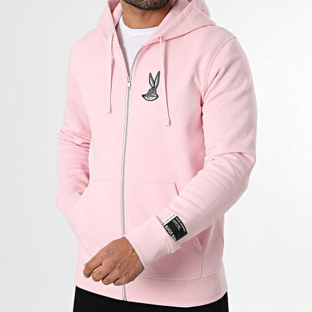 Looney Tunes - Sweat Zippé Capuche Patch Bugs Bunny Rose