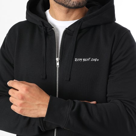 Teddy Yacht Club - Sudadera Zippé Capuche Feeling Lucky Negro