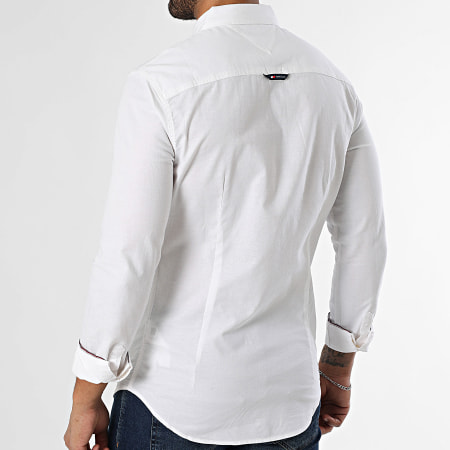 Tommy Jeans - Camisa de Manga Larga Slim Oxford 9594 Blanco